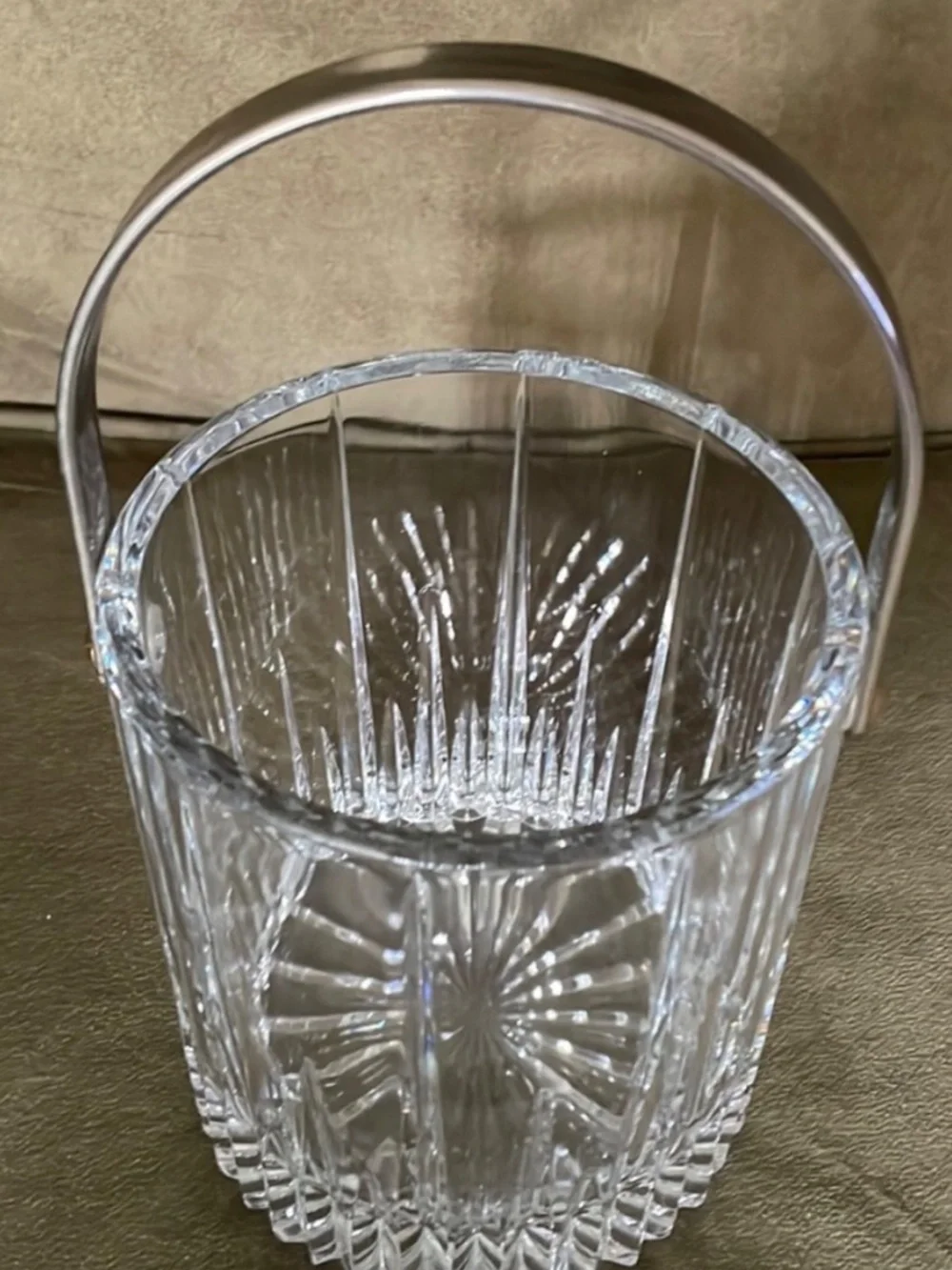 Beautiful Vintage Crystal Ice Bucket